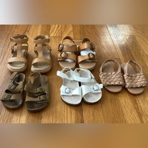 Toddler girl sandals -lot of 5